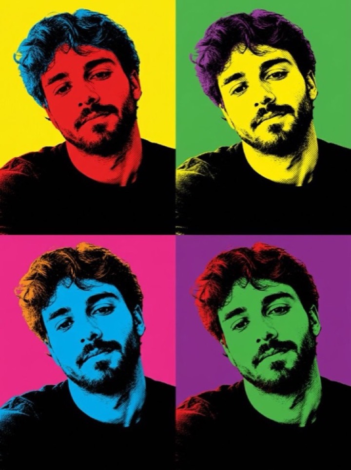 The same photo transformed with the Pop Art style in PicToon