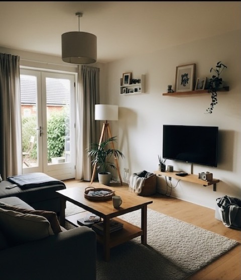 Photo before the Christmas decor transformation