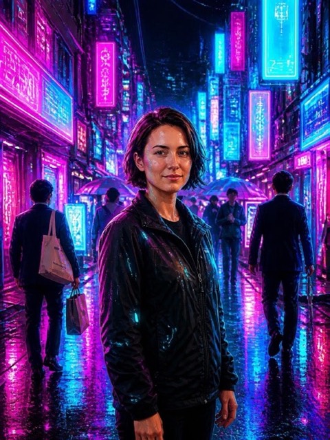 Cyberpunk style generated from a photo with PicToon