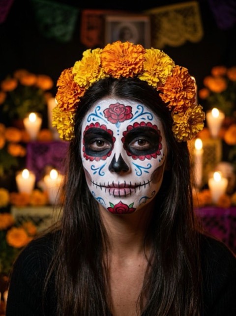 Sugar Skull style generated from a photo with PicToon