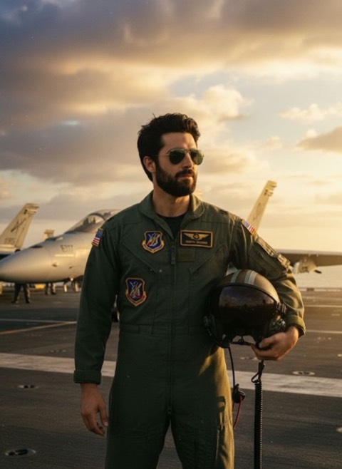 Fighter Pilot style generated from a photo with PicToon