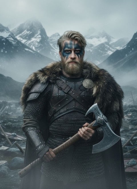 Viking style generated from a photo with PicToon