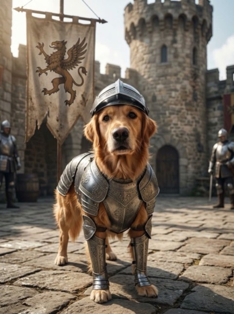 Knight Pet style generated from a photo with PicToon